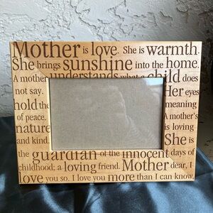 Unk Mother Wooden Picture Frame - Tan 4 x 6 photo
